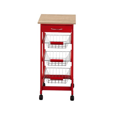 The Lakeside Collection Kitchen Cart with Shelving