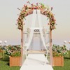 Tangkula 79" Tall Archway Trellis for Climbing Plants Vegetables w/ Planter Boxes - 3 of 4