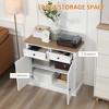 Sideboard Buffet Cabinet, Kitchen Cabinet Bar Cabinet with 2 Drawers and Double Door Cupboard for Living Room, Entryway - 4 of 4