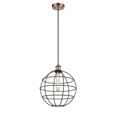 Lake Placid - 1 Light Cord Hung Pendant In Industrial Style-14.5 Inches Tall and 12 Inches Wide