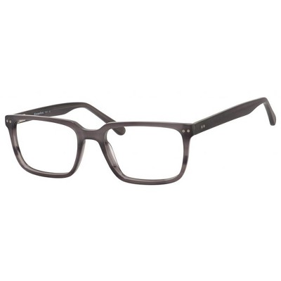 Esquire Mens EQ1557 Rectangular Frame Reading Eyeglasses in Birch Brown 53mm