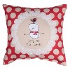 Manual Woodworks and Weavers Holiday Snow Pals Accent Pillow – 9×9 Climaweave Cushion for Winter Decor - 3 of 3