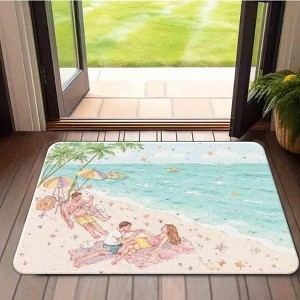 Chery Life 1PC Floor Mat, Non Slip Water Absorbing Area Rug - 1 of 4
