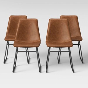 Bowden Faux Leather Dining Chairs - Threshold™ - 1 of 4