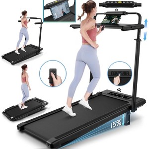 Walking Pad with Incline, 3.5HP Foldable Treadmill for Home Office