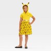 Girls' Pokémon Pikachu Cosplay Short Sleeve Tutu Dress - Gold/Black/Yellow - 4 of 4