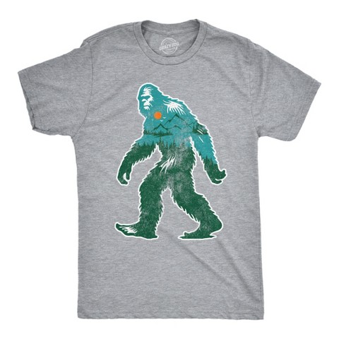 Мужские футболки Crazy Dog T-Shirts, Inc. Mens Funny T Shirts Nature Bigfoot Sarcastic Sasquatch Graphic Novelty Tee For Men - Crazy Dog Men's T Shirt For Campers Light Grey L