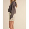 Women's Super Soft Air Scuba Oversized Crop Hoodie - Kimberly C - 2 of 3