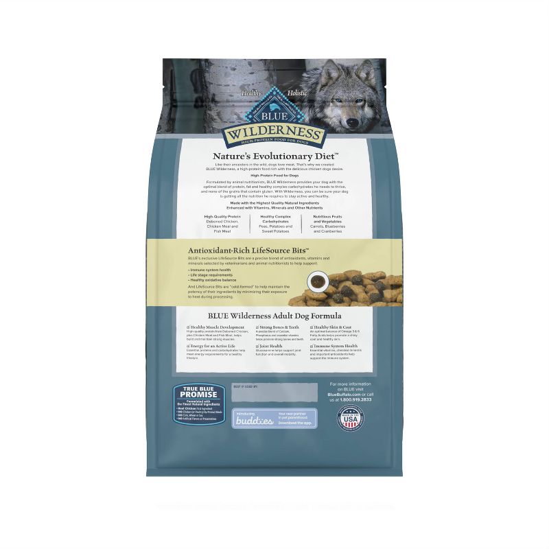 Blue Buffalo Wilderness High Protein Natural Adult Dry Dog Food with Chicken, 3 of 11