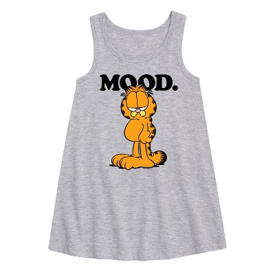 Girls' - Garfield - Mood Graphic Sleeveless Aline Dress