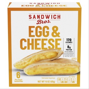 Sandwich Brothers of Wisconsin Frozen Egg & Cheese Sandwich - 15oz/6ct - 1 of 4
