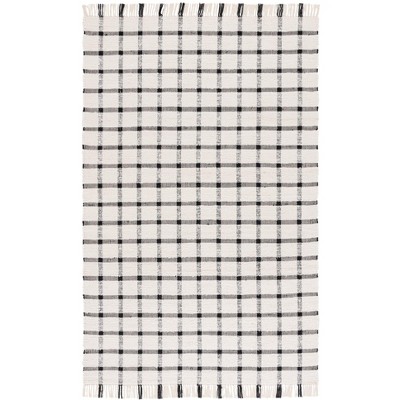 Montauk MTK322 Hand Woven Indoor Accent Rug - Ivory/Black - 3'x5'- Safavieh