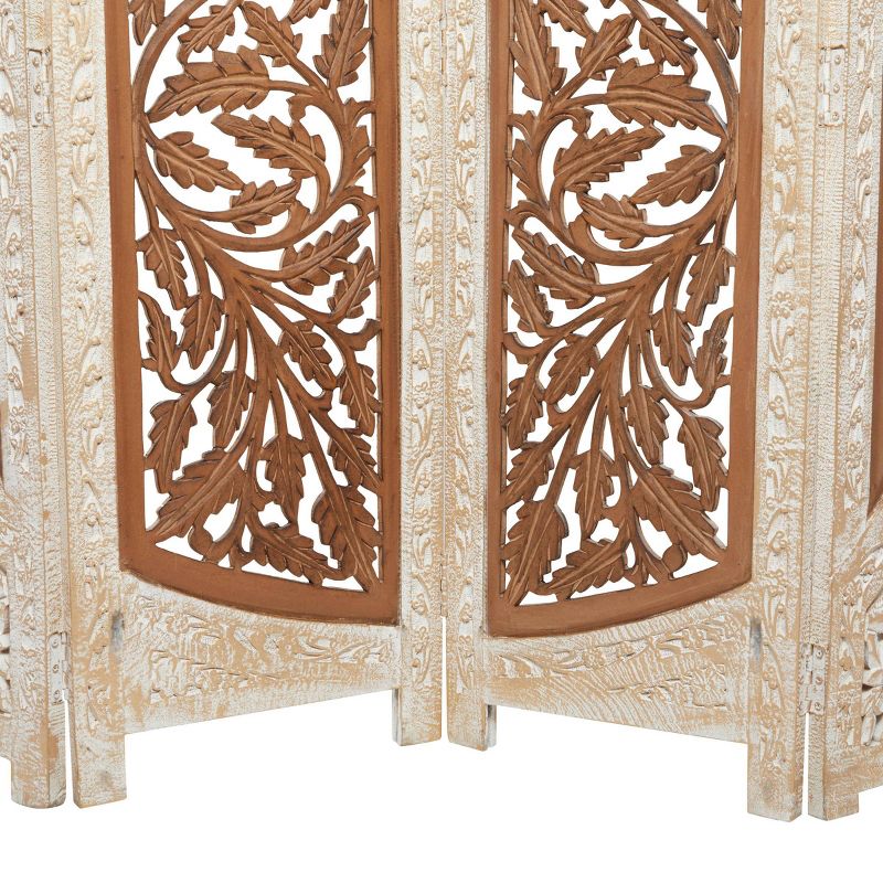 French Country Mango Wood Room Divider Screen Brown - Olivia &#38; May, 4 of 10