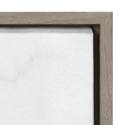 Sylvie Blue Layers Abstract Canvas Art Set with Gray Frame