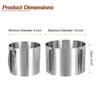 Unique Bargains Stainless Steel Round Adjustable Nonstick Cake Ring 2 Pcs - 2 of 4