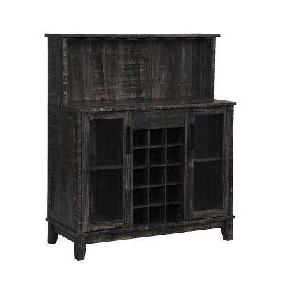Wine Bar Cabinet With Glass Doors - Home Source : Target