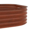 VisioGear 3-Tier Rectangle Garedn Planter with Strip Edging, Outdoor Garden Raised Planter Box for Flowers, Brown, 62.25"*43"*32.25" - 4 of 4