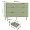Jojoka 6 Drawers Dresser for Bedroom, Grooved Chest of Drawers with Handles, Bedroom Furniture Storage Cabinet, Suitable for Living Room, Hallway - 2 of 4