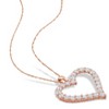EVERLY JEWELRY | Rose Plated Sterling Silver 2 2/5ct DEW Created White Moissanite Heart Pendant with Chain, 18 inc - 4 of 4