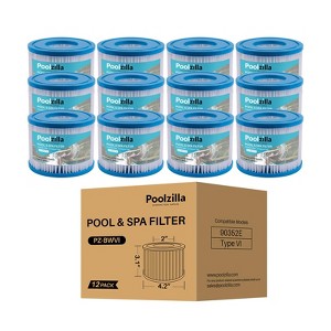 Poolzilla Spa Filter Cartridge | Bestway Type VI, 29001E, Coleman SaluSpa 90352E, 58323E, 58323, 58324,SUNSET FILTERS VI - 1 of 4