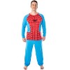 Marvel Men's Classic Spider-Man Costume Raglan Top And Pants Pajama Set Classic Spidey - image 2 of 4