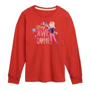 JoJo Siwa Stay Awesome Long Sleeve Graphic T-Shirt - Red - 3T - 1 of 3