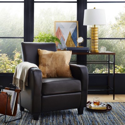 Modern Cozy Living Room With Leather Chair Collection Target