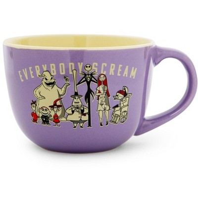 Silver Buffalo Disney The Nightmare Before Christmas Scary Citizens Ceramic  Soup Mug With Lid : Target