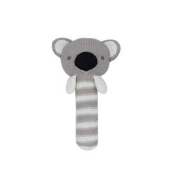 Living Textiles Baby Cotton Knitted Rattle - Kassey Koala