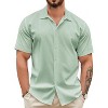 COOFANDY Men's Casual Button Down Shirts Short Sleeve Wrinkle-Free Summer Beach Wear - 4 of 4