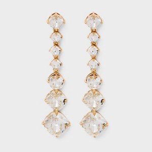 Crystal Cascade Drop Earrings - Gold - 1 of 2