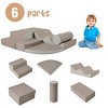 SEVOBAL Baby Activity Gyms 6 Piece Soft Climbing Set for Toddlers Crawling and Play, Grey, 25.83"*21.33"*17" - 3 of 4