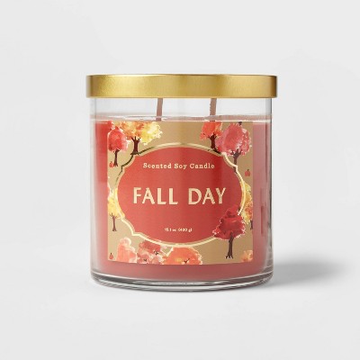 15.1oz Lidded Glass Jar Fall Day Candle - Opalhouse™