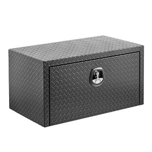 Gulches Pro Series Aluminum Underbody Truck Tool Box, 0.1" Diamond Thread, Matte Black, 24"-48" Sizes, Waterproof, Lockable Latch - 1 of 4