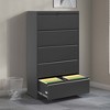 64.21Inch,5 Drawer Metal Lateral File Cabinet , Black Filing Cabinet with Lock, Lockable File Cabinet for Home Office,Black - image 2 of 4