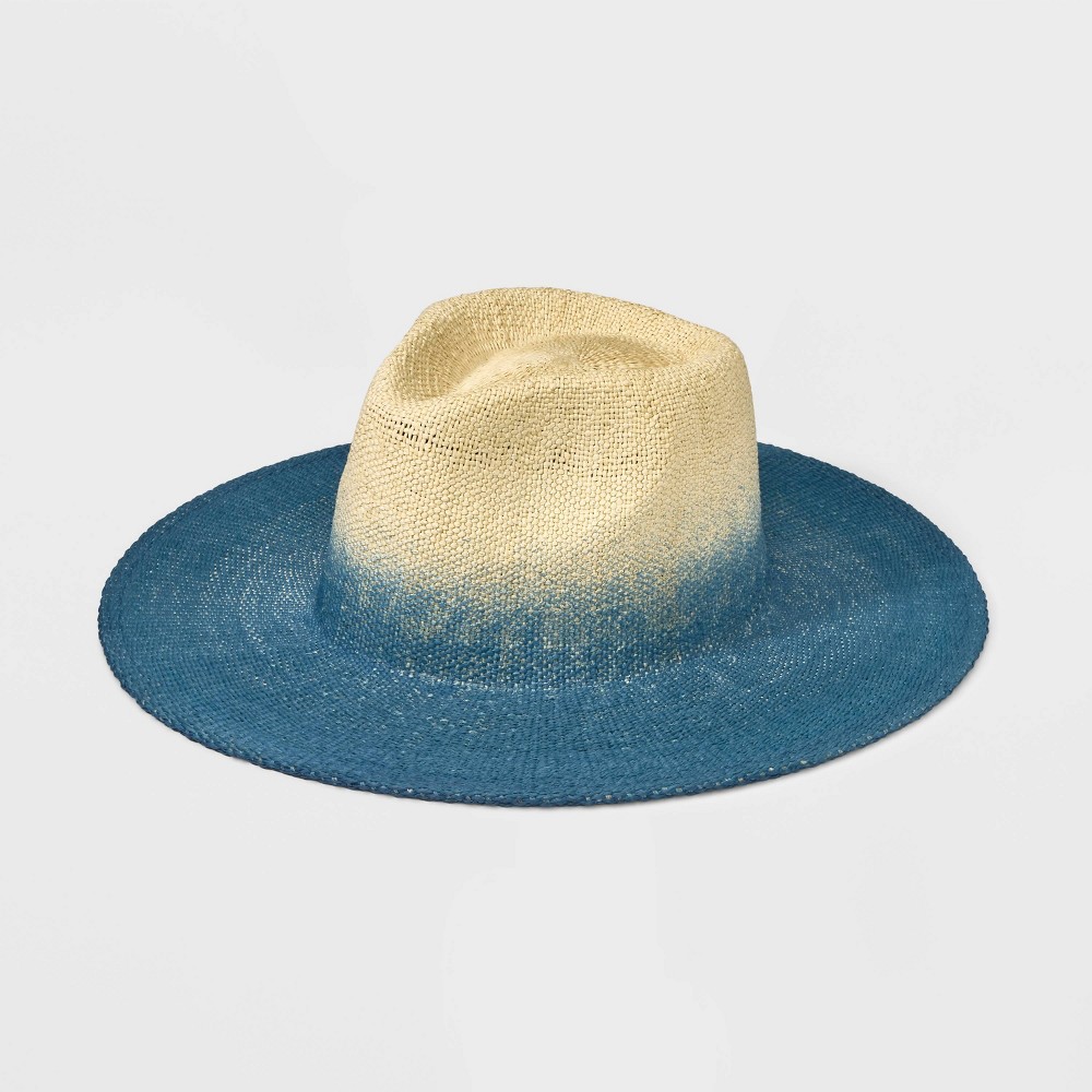 Ombre Paper Straw Panama Hat - Universal Thread™ Blue S/M