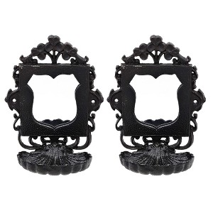 Dexmalle 2 Piece Black Cast Iron Soap Dishes with Mirror - 1 of 4