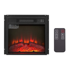 Electric Fireplace Insert with Ultra Thin Heater & Realistic Flame, 18" & 23" Recessed Firebox for Living Room-3irtyhousy - 1 of 4