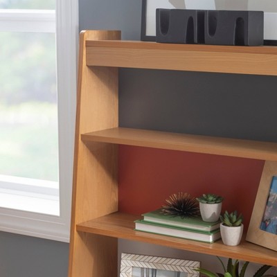 Perry Adjustable White Ash Wood 4-Shelf Bookcase