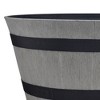 Southern Patio HDR-055457 Resin Whiskey Barrel Indoor Outdoor Garden Planter Pot for Vegetables, Trees, Plants, and Flowers, Gray - 3 of 4