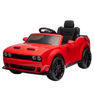 12V Kids Licensed Dodge Challenger Ride-On Car, Electric Vehicles with Remote, LED Lights, Bluetooth & MP3 - 1 of 4