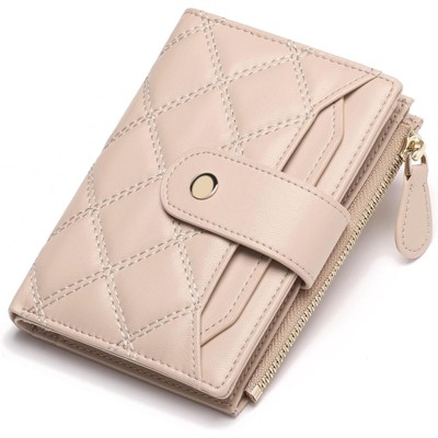 BEAFUP Small Wallet for Women,RFID Blocking Bifold Wallet with Zipper Pocket 9 Card Slots,ID Window,Removable Sleeve for Parties,Shopping