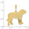 Black Bow Jewelry 14k Yellow Gold English Mastiff Pendant - 4 of 4
