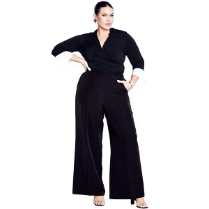 Avenue Women's Plus Size Roselyn Wrap Top - 1 of 4