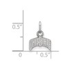 Black Bow Jewelry 10k White Gold Ohio State Buckeyes NCAA Extra Small Pendant - 2 of 3