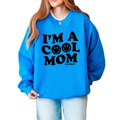 Simply Sage Market S.W.Smiley I'm A Cool Mom Smiley Face Sweatshirt