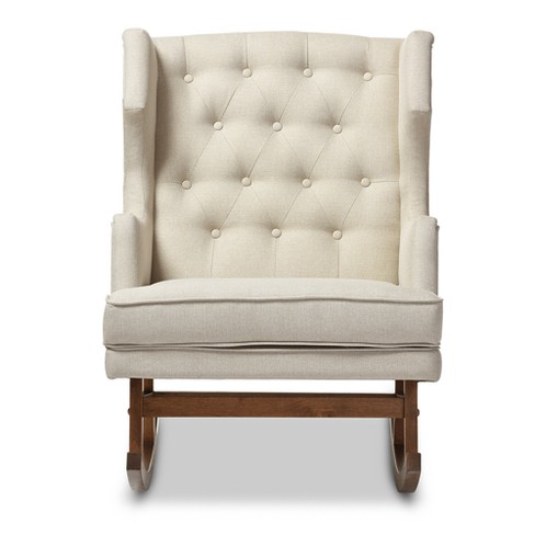 Empierre Tufted Light Beige Fabric Chair and Ottoman – GDFStudio