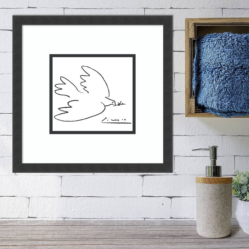 16&#34; x 16&#34; Dove of Peace by Pablo Picasso Framed Wall Art Print Black - Amanti Art, 6 of 10
