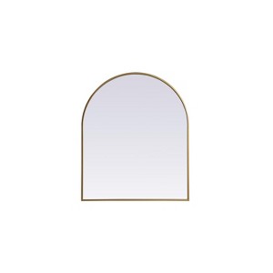 Elegant Lighting Metal Frame Arch Mirror 30x36 Inch in Brass - 1 of 4