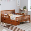 Full Size Wood Platform Bed with Guardrails and Two Storage Drawers for Kids Bedroom - 2 of 4